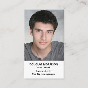 Actor Actress Model Vertical Photo Business Card