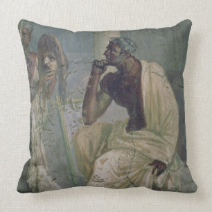 Actor and Mask, from the House of the Tragic Poet, Throw Pillow