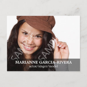 Actor Double Headshot Transparent Panel Postcard