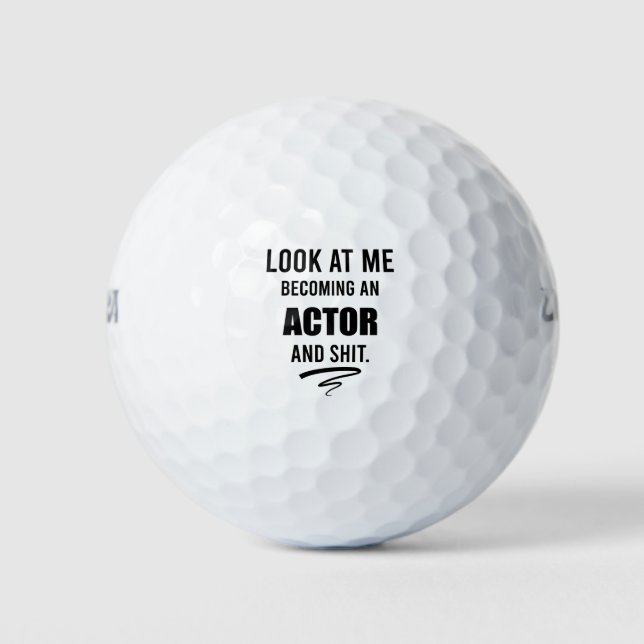 Actor Graduation Party Funny Gift Theatre Lover Golf Balls (Front)