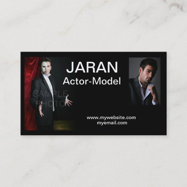 Actor Headshot Business Cards (Front)