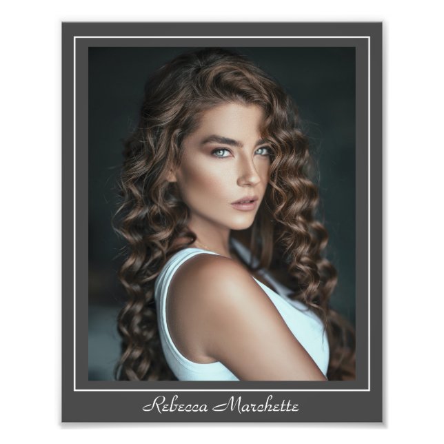 Actor Headshot Template 8x10 Border Acting Prints (Front)