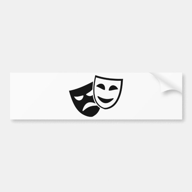 Actor masks bumper sticker (Front)