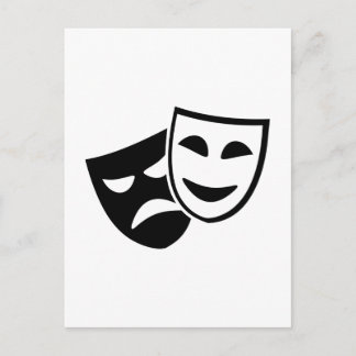 Actor masks postcard
