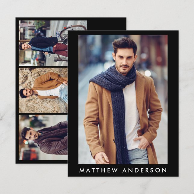 Actor Model 4 Photo Comp Card - Postcard Size Bk (Front/Back)