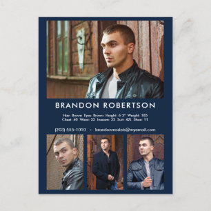 Actor Model 4 Photo Comp/Zed Template Promotional Postcard
