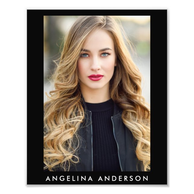 Actor Model 8 x 10 Photo Portfolio Print Blk (Front)