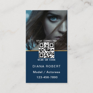 Actor model dancer photo trendy contemporary bold  business card