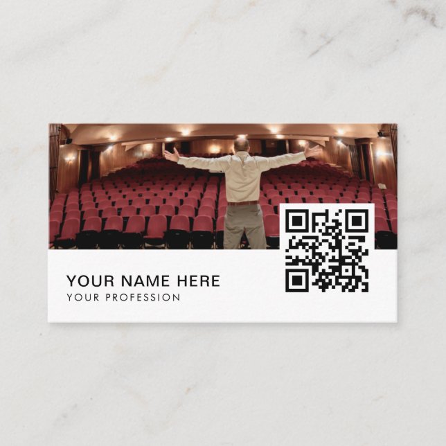 Actor model QR Code  Business Car Card (Front)