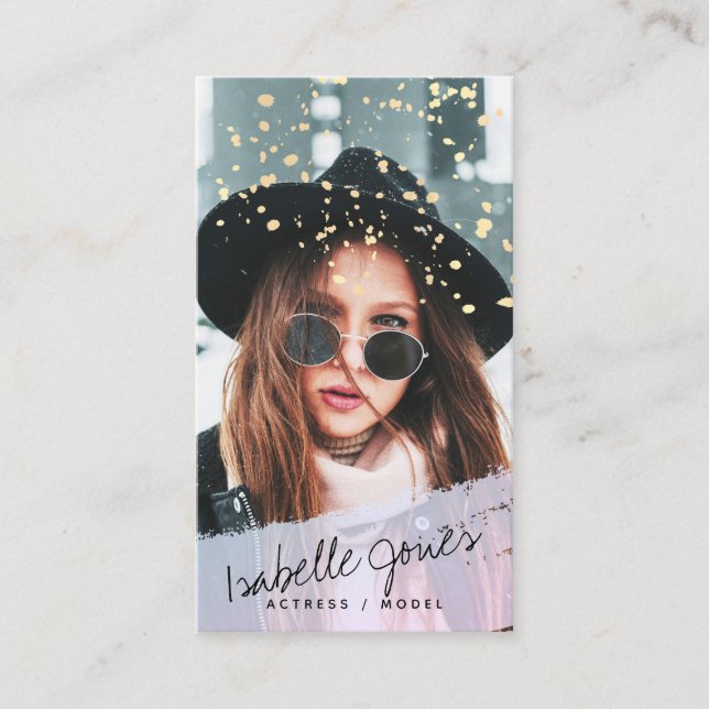 Actor Model Singer Dancer Photo Business Card (Front)