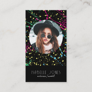 Actor Model Singer DJ Photo QR code Social Media Business Card