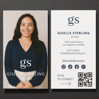 Actor Photo Social Media QR Code Modern