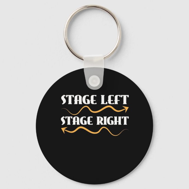 Actor Stage Left Stage Right Keychain (Front)
