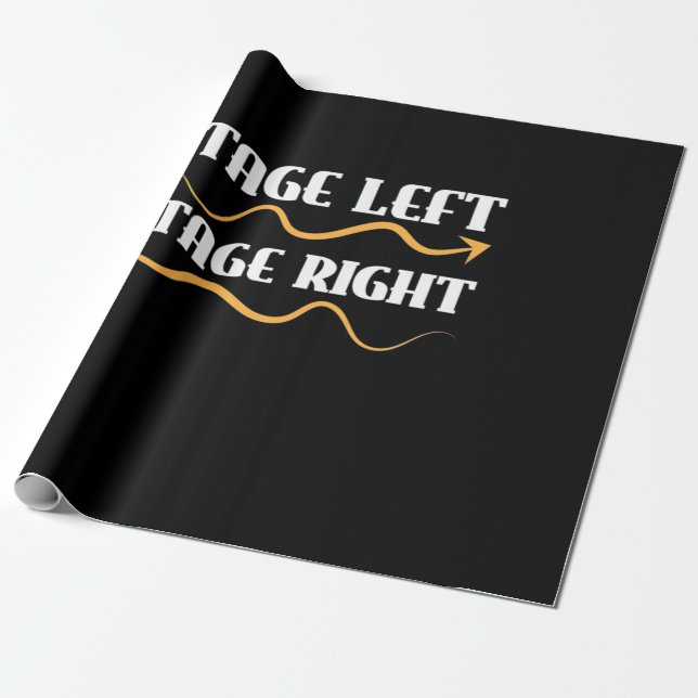 Actor Stage Left Stage Right Wrapping Paper (Unrolled)