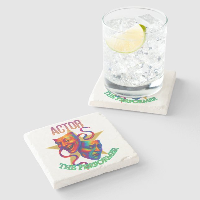 Actor - The Performer Stone Coaster (Side)
