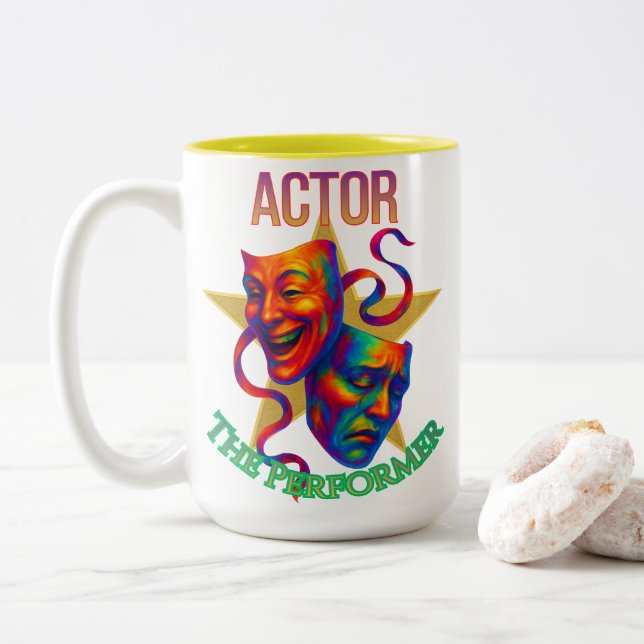 Actor - The Performer Two-Tone Mug (With Donut)