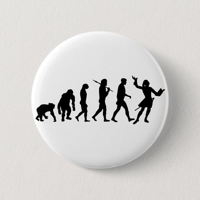 Actors acting theatre performing arts gear 2 inch round button (Front)