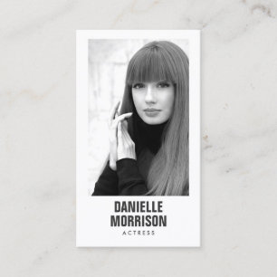 Actors and Models Classic Headshot Business Card