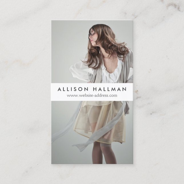 Actors and Models Headshot No. 2 Business Card (Front)