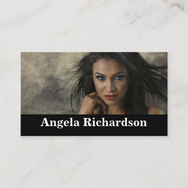 Actors and Models Modern Minimalist Business Card (Front)