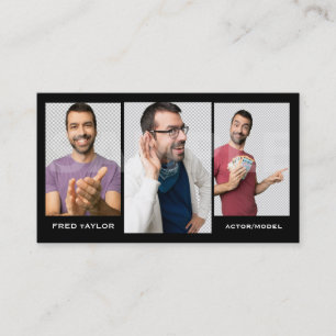 Actors Headshot Model 3 Photo Business Card