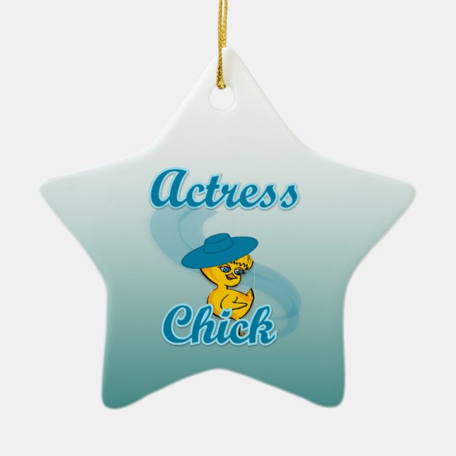 Actress Chick #3 Ceramic Ornament (Front)