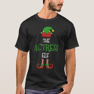 Actress Elf Family Matching Group Pajama Xmas Funn T-Shirt