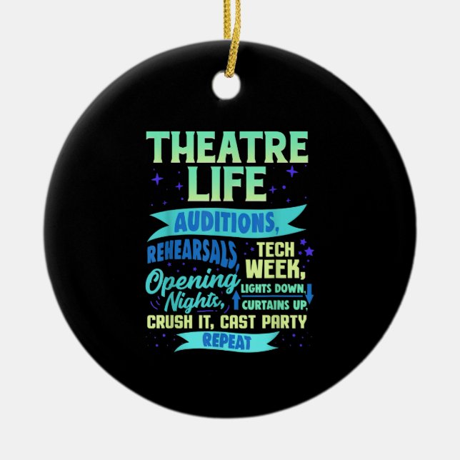 Actress Nerd Actor  Musical Acter Spian Ceramic Ornament (Front)