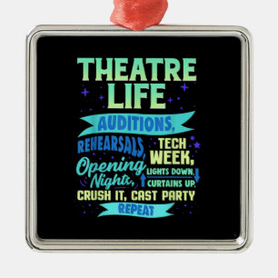 Actress Nerd Actor  Musical Acter Spian Metal Ornament
