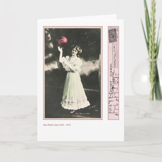 Actress Phyllis Dare Greeting Card (Front)