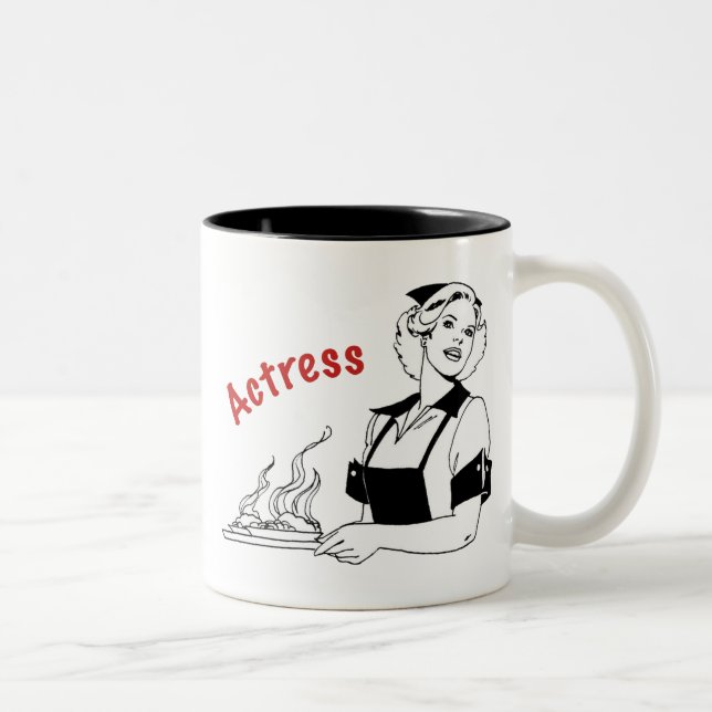 Actress/Waitress Two-Tone Coffee Mug (Right)