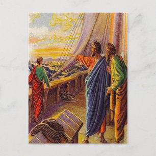 Acts 13:4-5 Sailing to Cyprus postcard