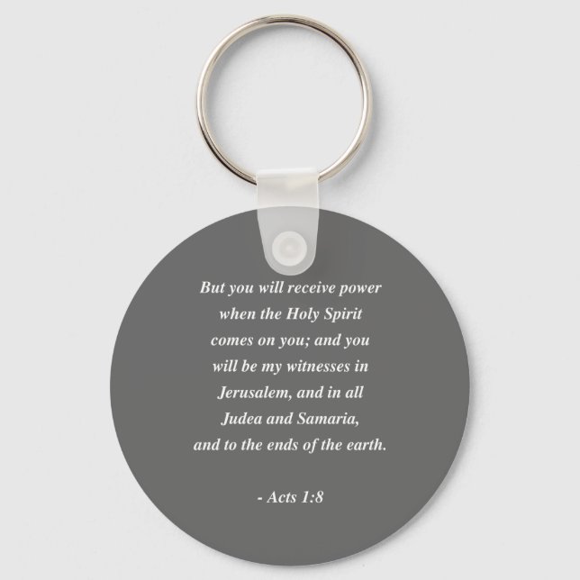 ACTS 1:8 Bible Verse Keychain (Front)