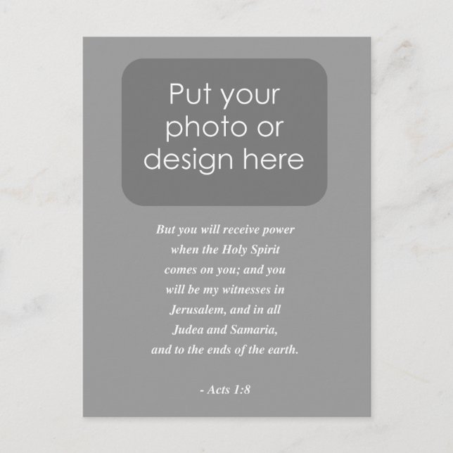 ACTS 1:8 Bible Verse Postcard (Front)