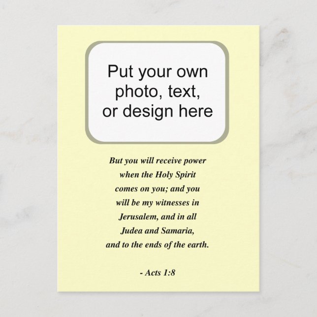ACTS 1:8 POSTCARD (Front)