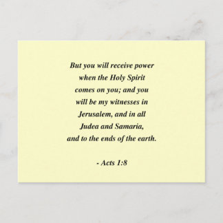 ACTS 1:8 POSTCARD