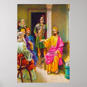 Acts 28:23-31 Paul Preaches at Rome poster