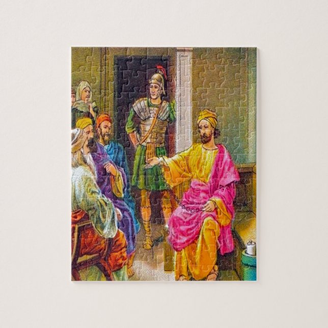 Acts 28:23-31 Paul Preaches at Rome Puzzle (Vertical)