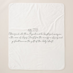 Acts 2:38 Blanket Jesus Name Pentecostal 