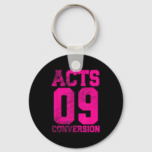 Acts 9 Conversion Bible Chapter Jersey Design Keychain