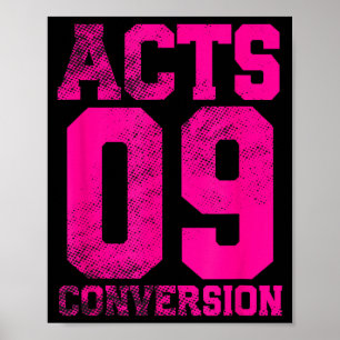 Acts 9 Conversion Bible Chapter Jersey Design  Poster
