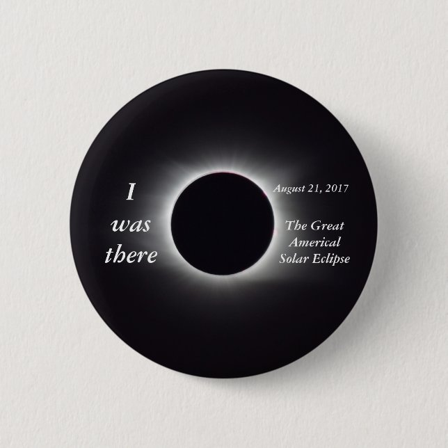 Actual 2017 Solar Eclipse Image 2 Inch Round Button (Front)