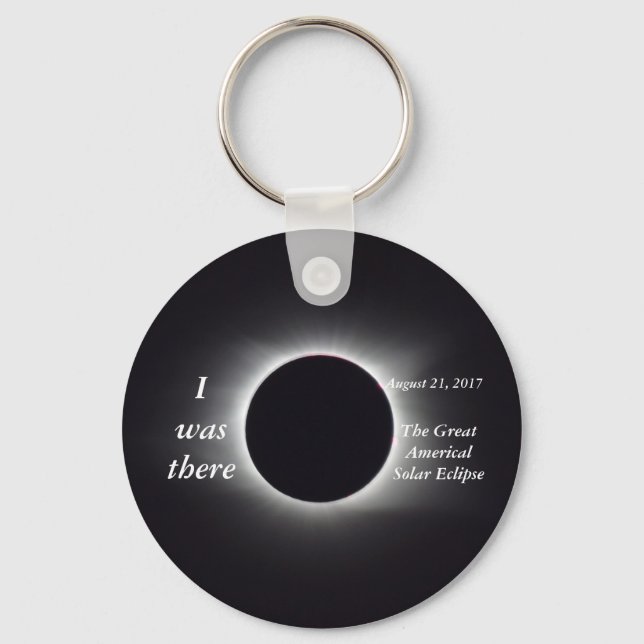 Actual 2017 Solar Eclipse Image Keychain (Front)