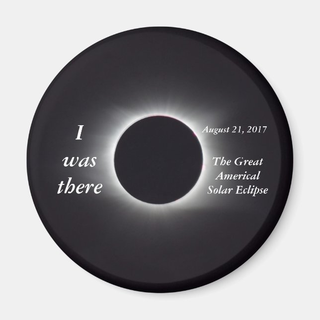Actual 2017 Solar Eclipse Image Magnet (Front)