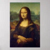 Actual Size of Mona Lisa painting print on canvas