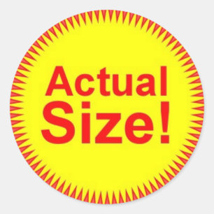 Actual Size Stickers