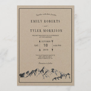 Actualisation Forêt de Montagne Mariage Invitation