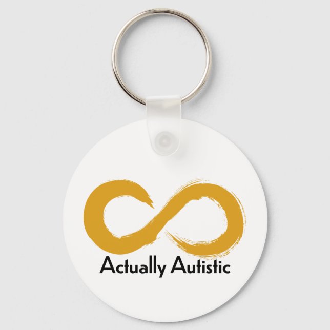 Actually Autistic Keychain (Front)