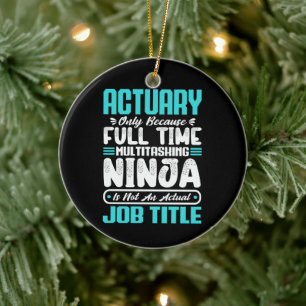 Actuary Job Title Profession Funny Skills Analyst Ceramic Ornament