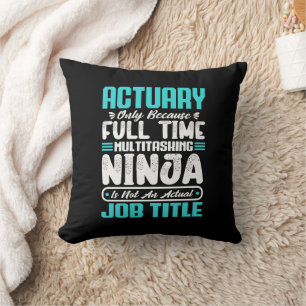 Actuary Job Title Profession Funny Skills Analyst Throw Pillow